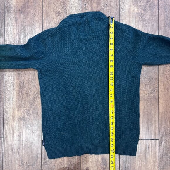 Ted Baker Sweater Mens 3 Green Cable Knit Wool Blend Chunky Cozy Classic - Picture 8 of 8